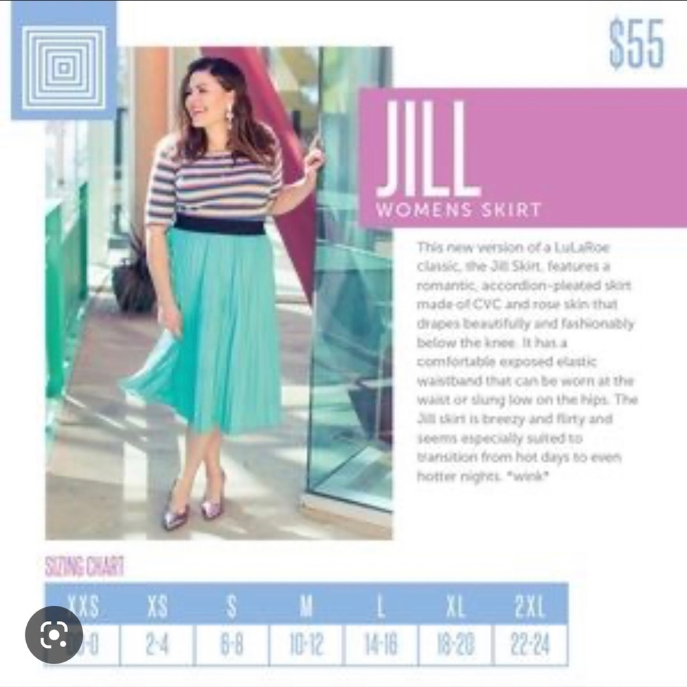 Lularoe 2xl Elegant Jill pleated skirt - Picture 5 of 5